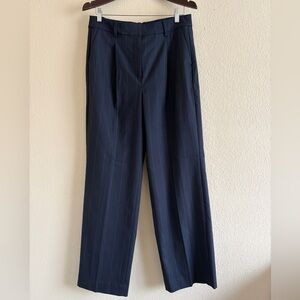 J. Crew Women’s Pin Stripe Navy Wide Leg Pants Size 10